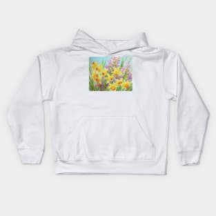 Spring Dance Watercolor Painting Kids Hoodie